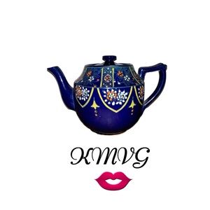 Antique Takito T&T Japan Hand Painted Teapot Cobalt Blue w/Gold Trim 1920’s